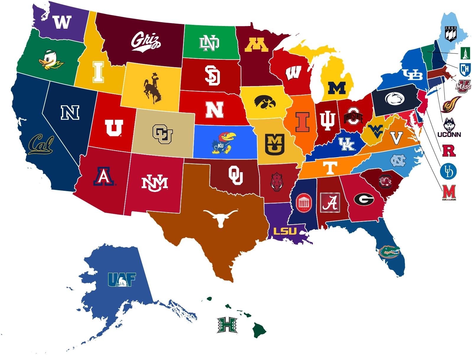 Map of State College Logos